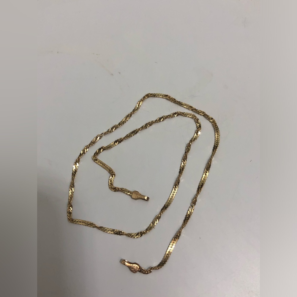 KITSINIAN 14k Yellow Gold Rope Chain Anklet scrap or repair